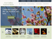 Tablet Screenshot of coxcollinsfuneralhome.com